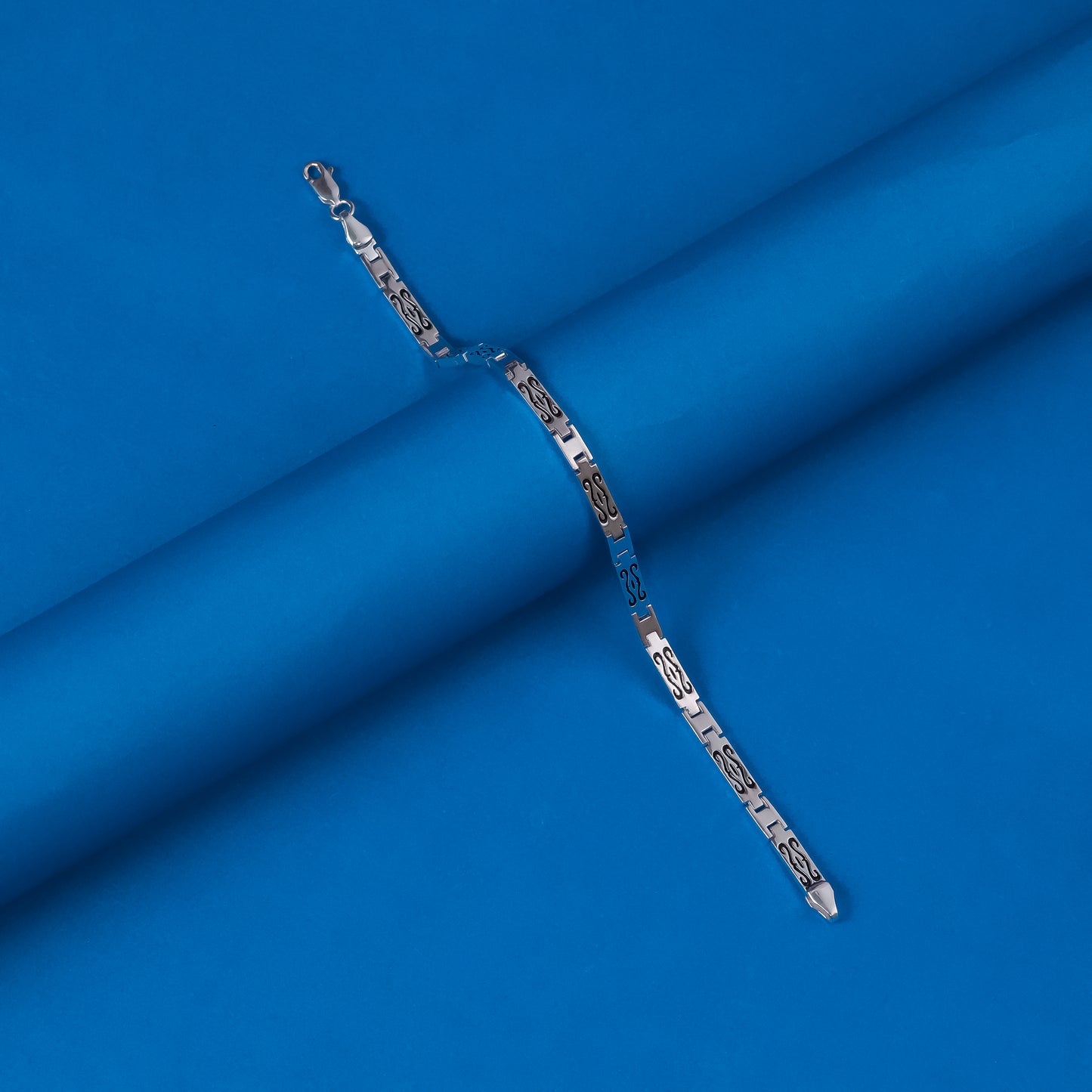 Sterling Silver Men Bracelet Oxidised