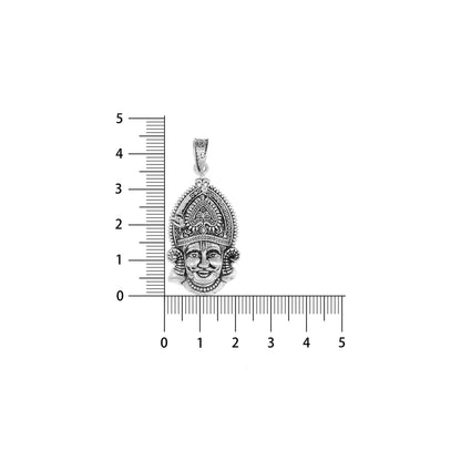Silver Lord Hanuman Face Pendant in Silver | 8.78 g