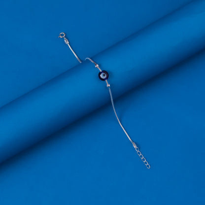 92.5 Sterling Silver Good Luck Evil Eye Bracelet