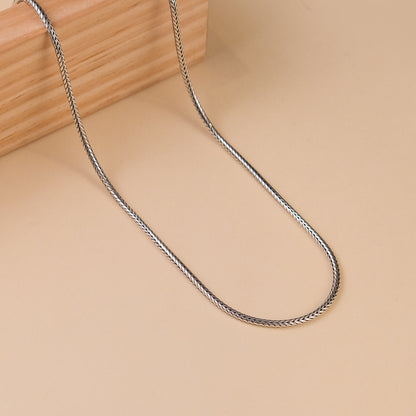 92.5 Silver  Oxidised Rope Chain