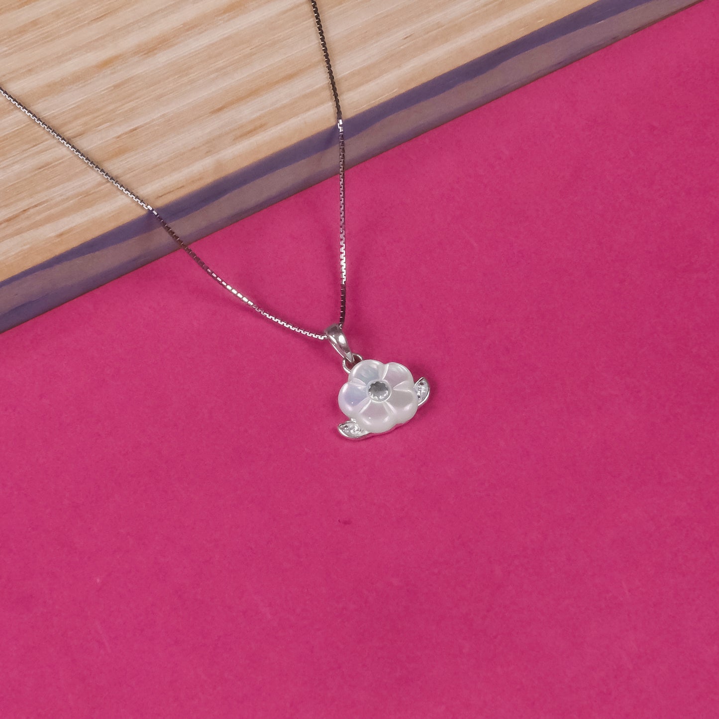 92.5 Silver Pendant Chain Set