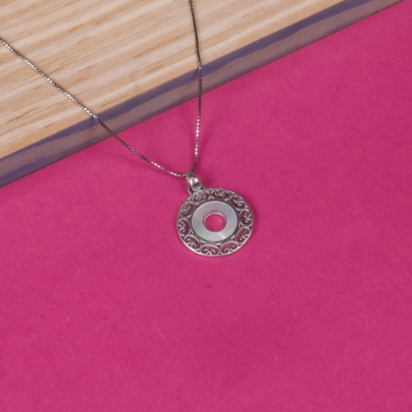 92.5 Silver Pendant Chain Set