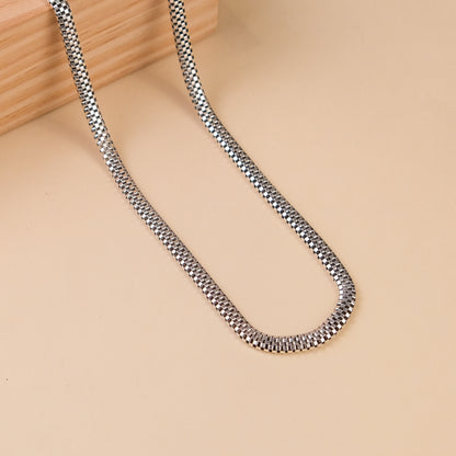 92.5  Silver Box  Oxidised  Chain