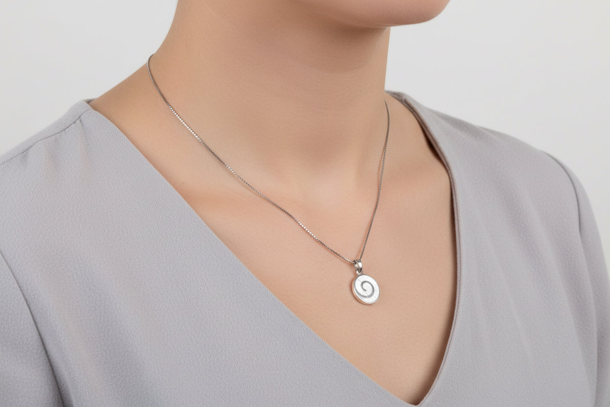 92.5 Silver Pendant Chain Set