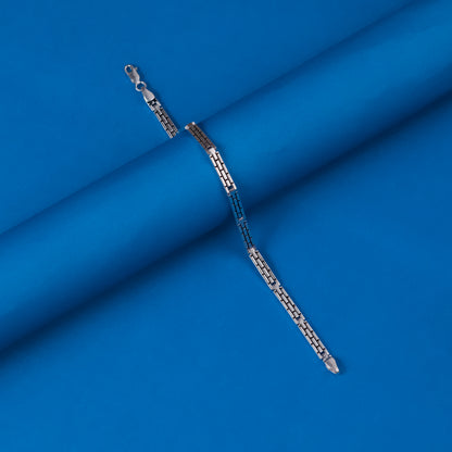 92.5 silver Boy Bracelet Oxidised