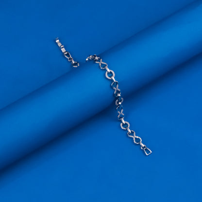 92.5 Sterling Silver CZ Diamond Bracelet