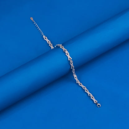 92.5 Sterling Silver CZ Diamond Bracelet