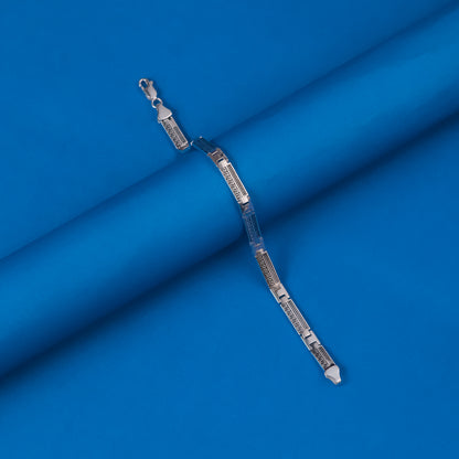 92.5 Silver Boy Bracelet -  Stylish ,Durable and Adjustable