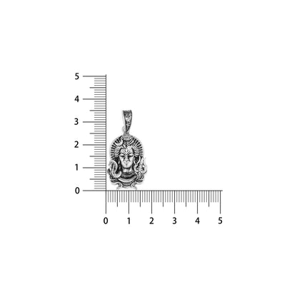 Silver Mahadev Pendant with Trishul – Lord Shiva Face Pendant | 4.24g