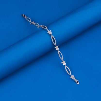 92.5 Silver Elegant Star Bracelet