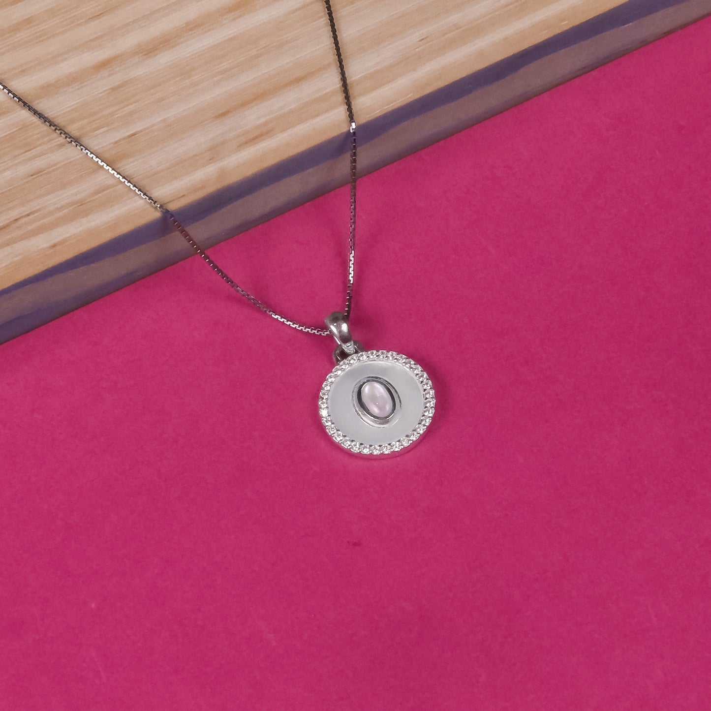 92.5 Silver Pendant Chain Set