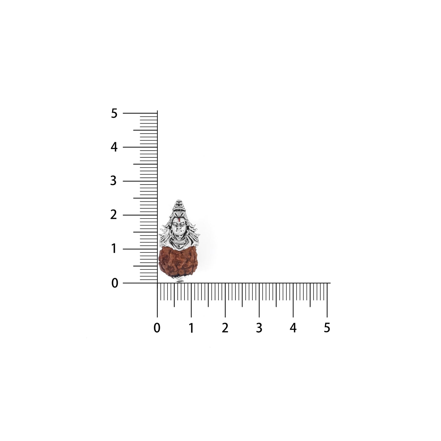Silver Lord Shiva Rudraksha Pendant in Silver | 7.32 g