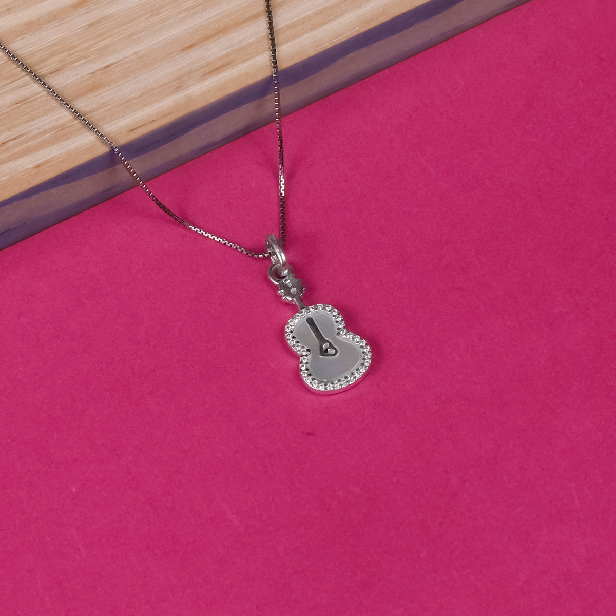 92.5 Silver Pendant Chain Set