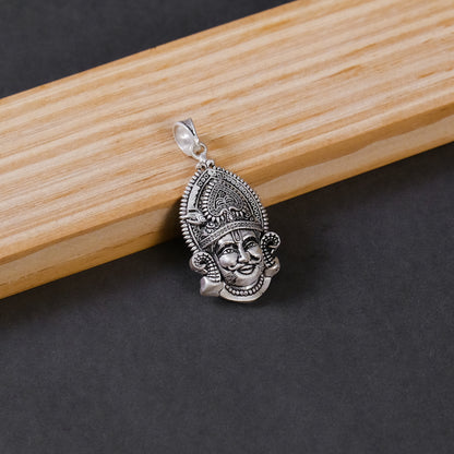 Silver Lord Hanuman Face Pendant in Silver | 8.78 g