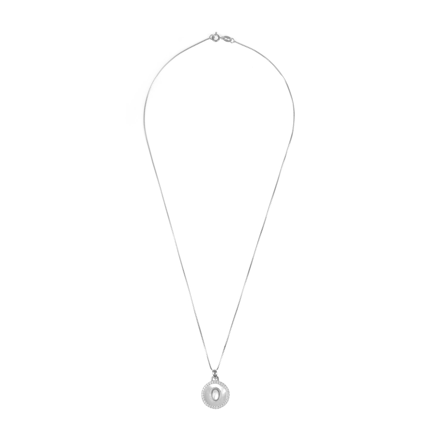 92.5 Silver Pendant Chain Set