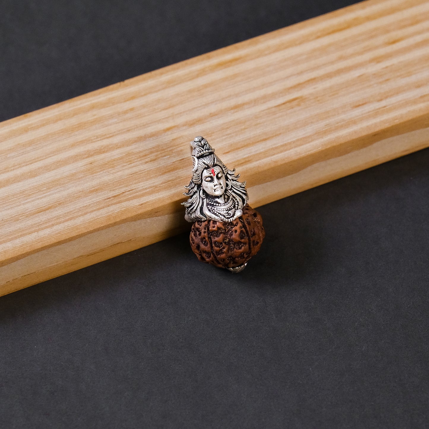 Silver Lord Shiva Rudraksha Pendant in Silver | 2.91 g