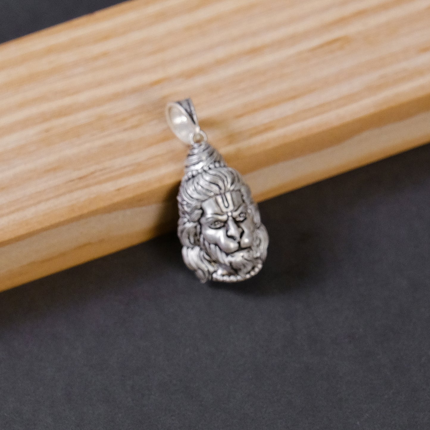 Silver Hanuman Face Pendant – Powerful Bajrang Bali Design | 10.36g