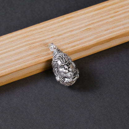 Silver Lord Hanuman Face Pendant in Silver | 10.36 g