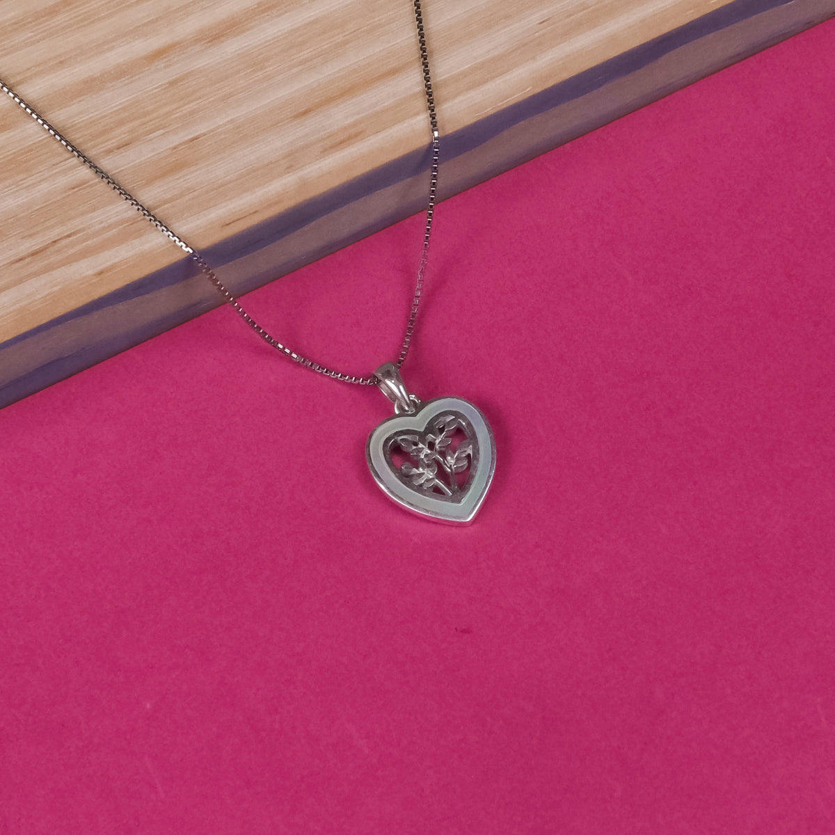 92.5 Silver Pendant Chain Set