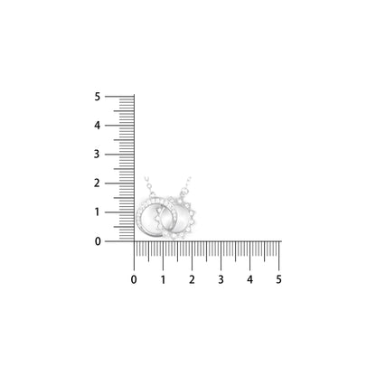 Silver Interlocking loop Pendant Chain set