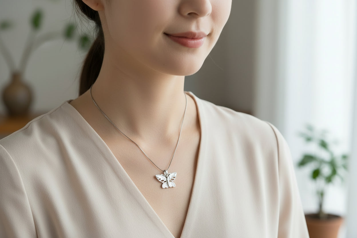 92.5 Silver Pendant Chain Set