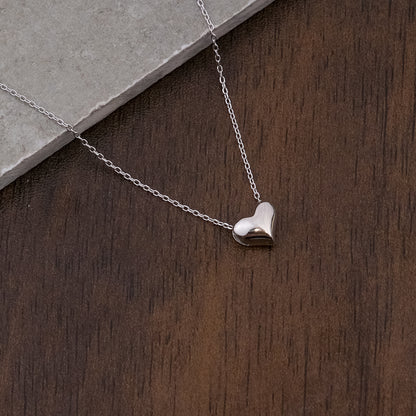 Silver Heart Pendant Chain Set for Women | Elegant Silver Necklace