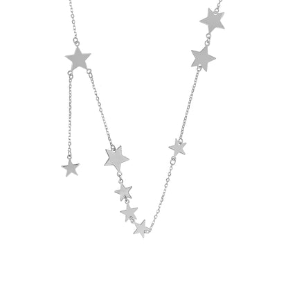 Silver Tanmaniya Star Pendant Chain Set