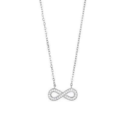 Silver Infinity Chain Pendant Set for Women | Elegant Silver Necklace