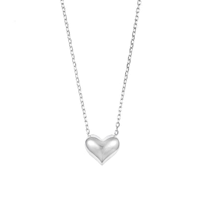 Silver Heart Pendant Chain Set for Women | Elegant Silver Necklace
