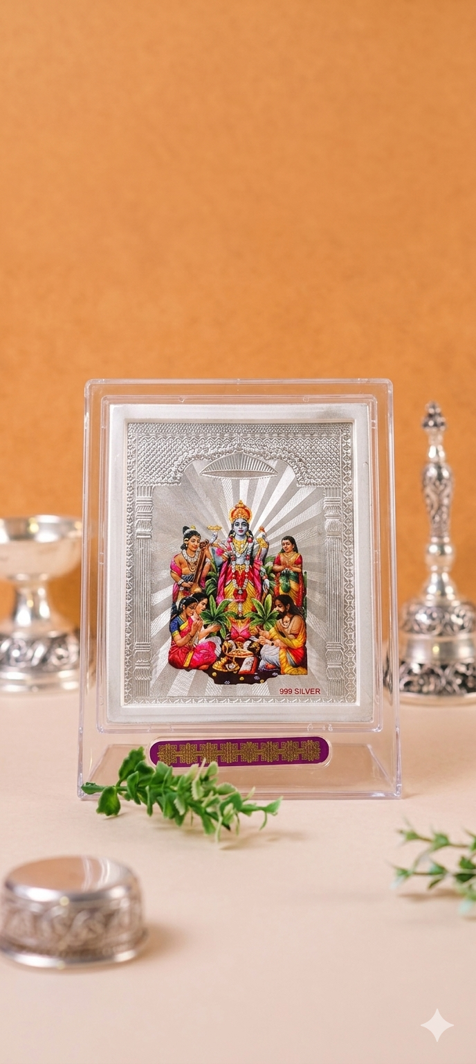 999 Silver Satya Narayana Frame