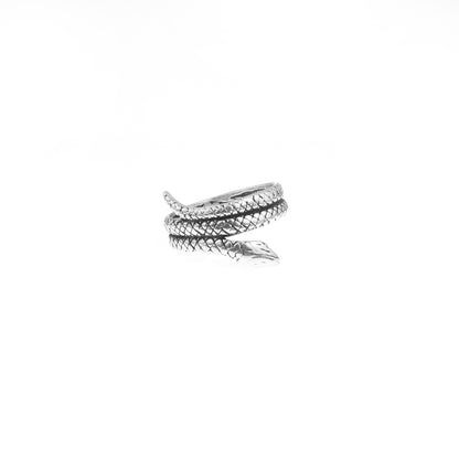 92.5 Silver Snake Antique Men Ring
