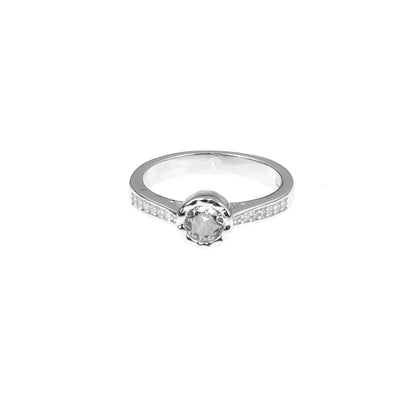 92.5 Sterling Silver Single Solitaire ladice Ring