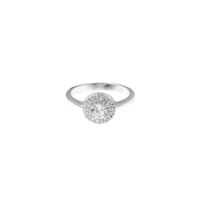92.5 Sterling Silver Single Solitaire ladice Ring