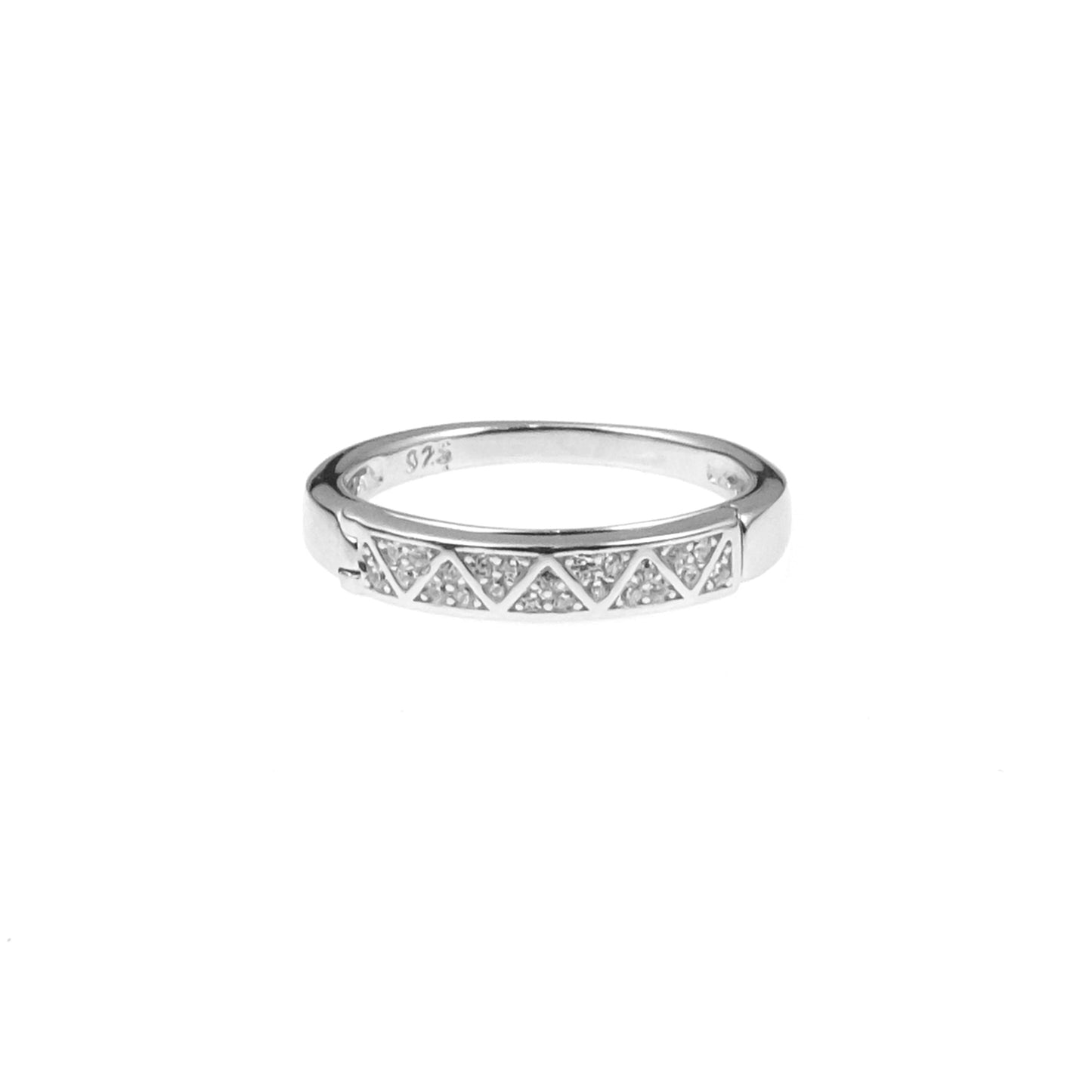 92.5 Sterling Silver ladice Ring 2 in 1 I Love you Ring