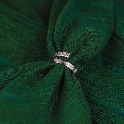 92.5 Sterling Silver ladice Ring 2 in 1 I Love you Ring