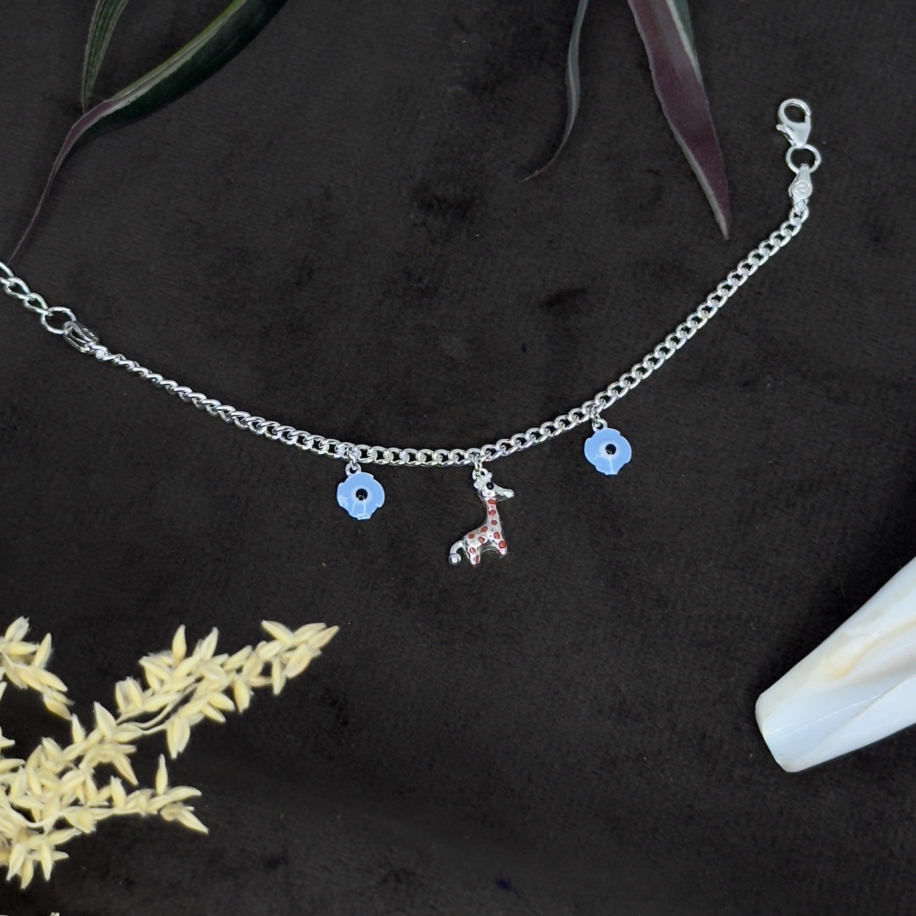 Silver lucky charm for baby