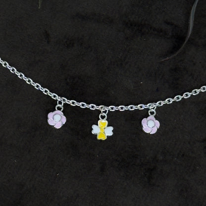 92.5 Pure Silver Floral Charm for Kids