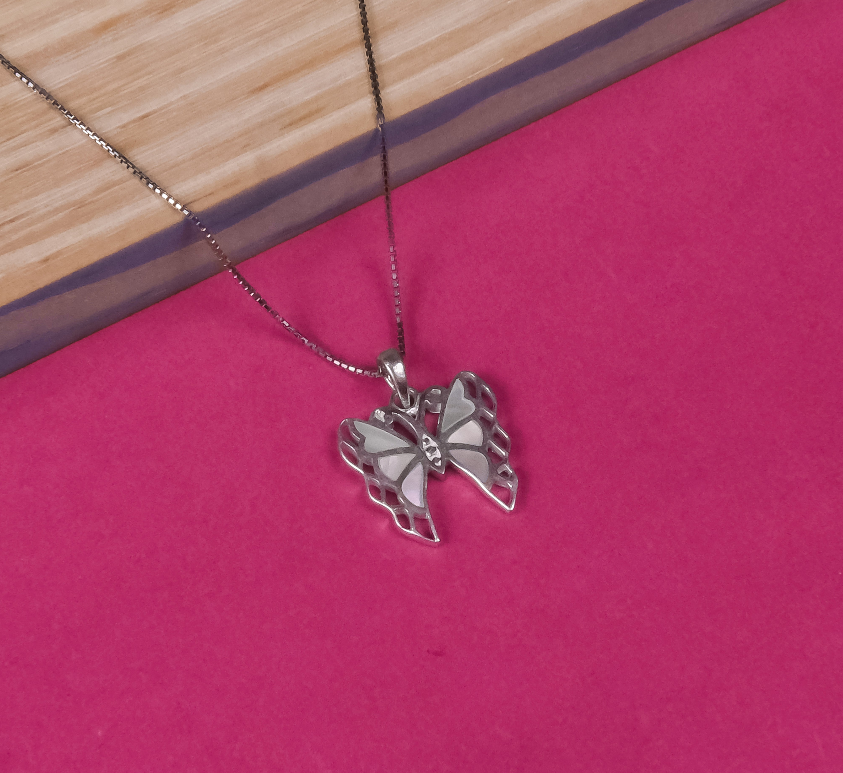 92.5 Silver Pendant Chain Set