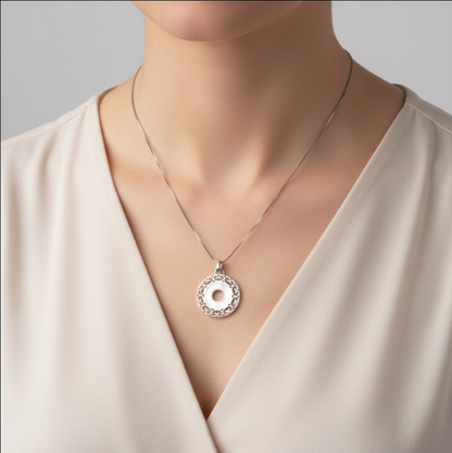 92.5 Silver Pendant Chain Set